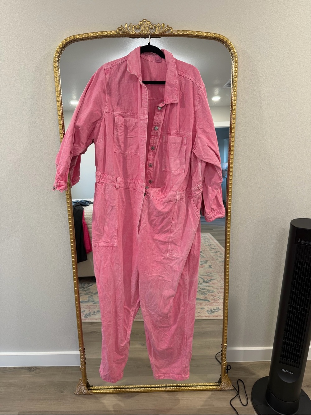NWOT Old Navy Pink Women's Denim Utility Jumpsuit